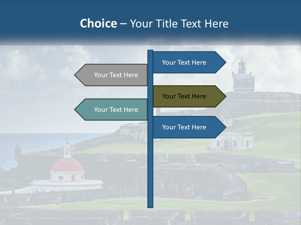 A Castle On Top Of A Hill Near The Ocean PowerPoint Template