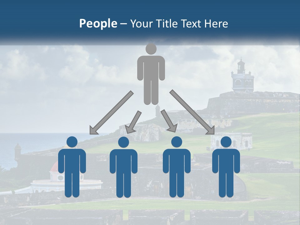 A Castle On Top Of A Hill Near The Ocean PowerPoint Template