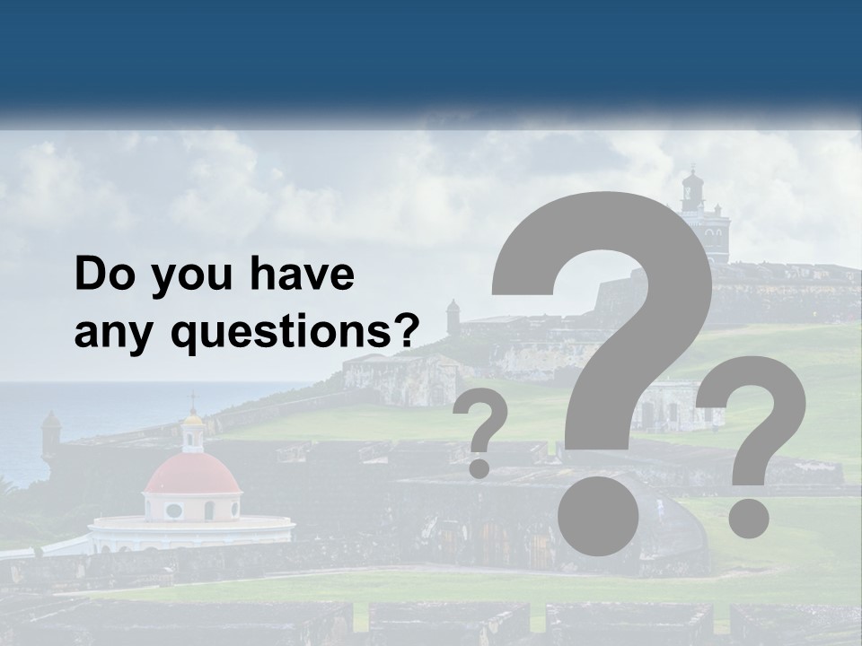 A Castle On Top Of A Hill Near The Ocean PowerPoint Template