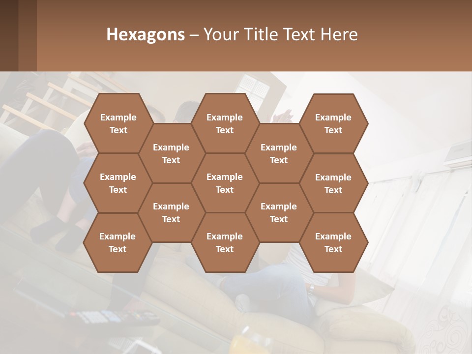 A Man And Woman Sitting On A Couch With A Child PowerPoint Template