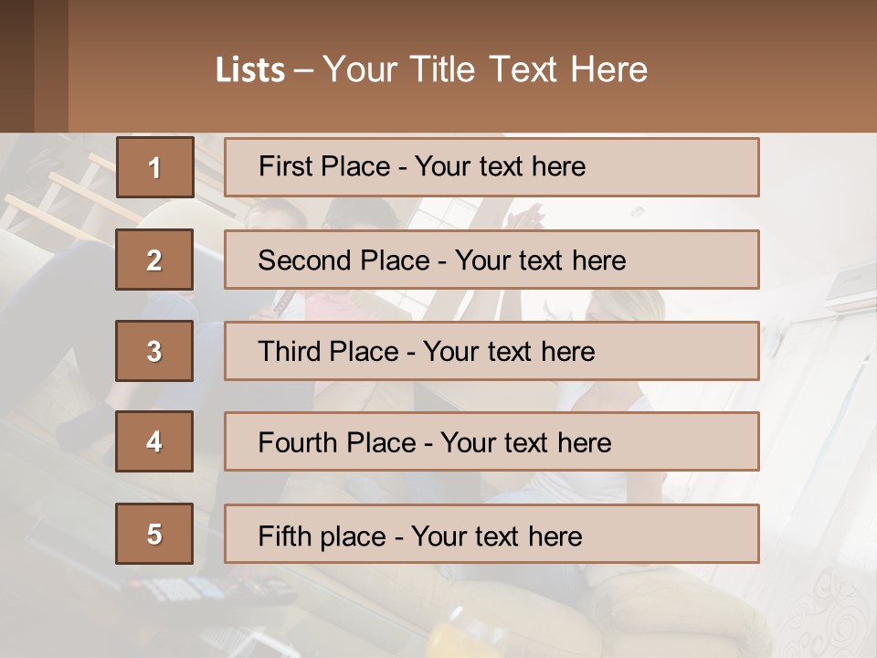 A Man And Woman Sitting On A Couch With A Child PowerPoint Template