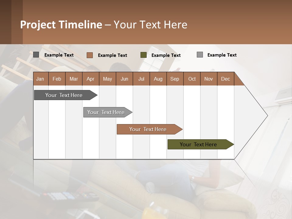 A Man And Woman Sitting On A Couch With A Child PowerPoint Template