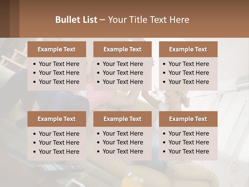 A Man And Woman Sitting On A Couch With A Child PowerPoint Template