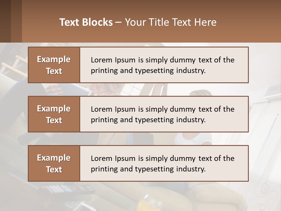 A Man And Woman Sitting On A Couch With A Child PowerPoint Template