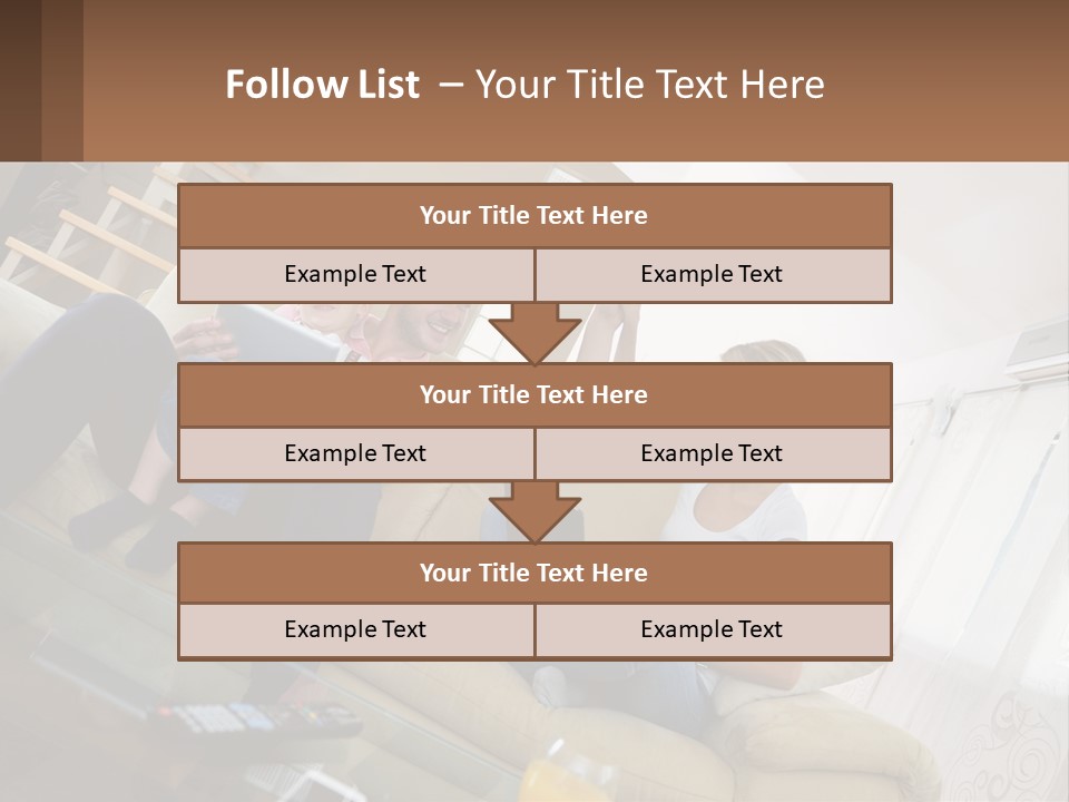 A Man And Woman Sitting On A Couch With A Child PowerPoint Template