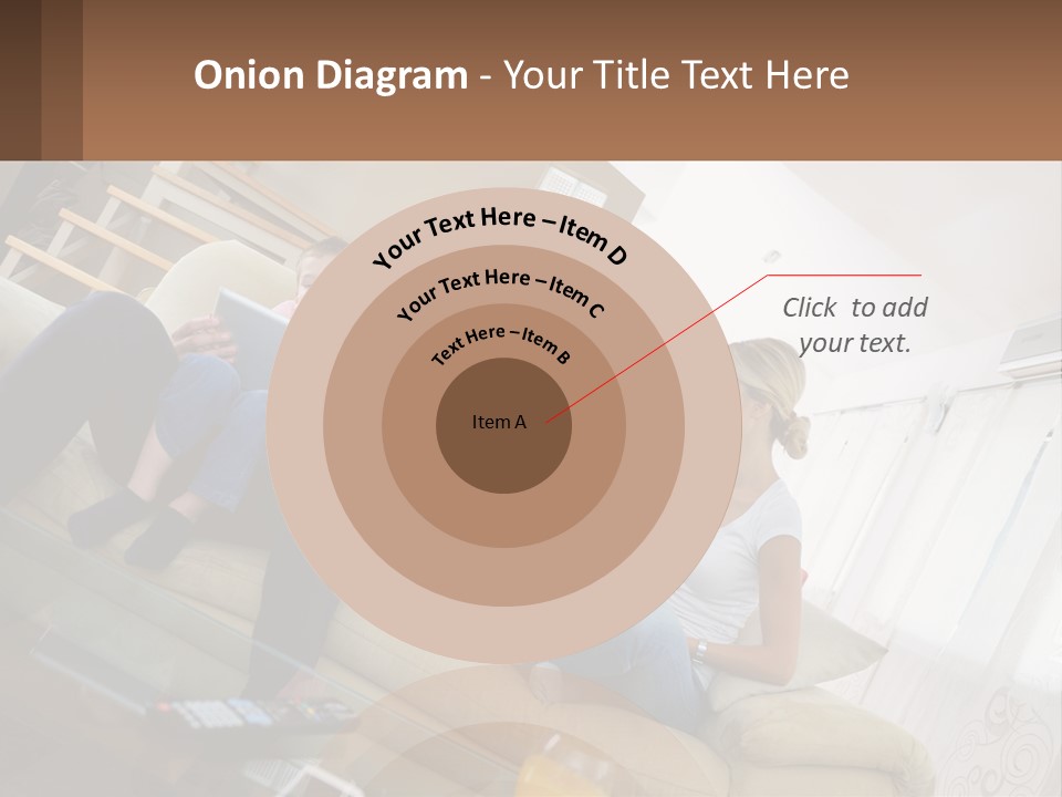 A Man And Woman Sitting On A Couch With A Child PowerPoint Template