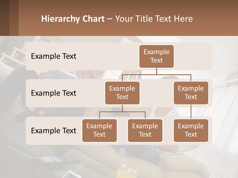 A Man And Woman Sitting On A Couch With A Child PowerPoint Template