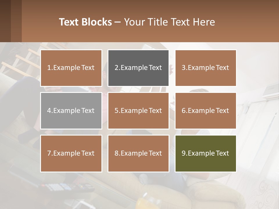 A Man And Woman Sitting On A Couch With A Child PowerPoint Template