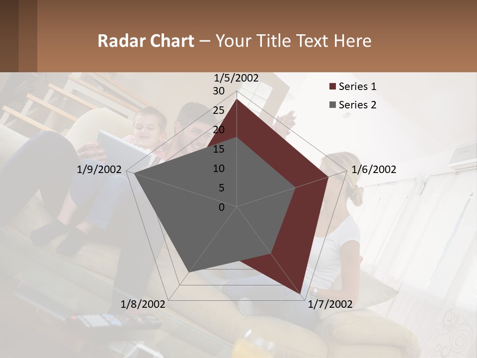 A Man And Woman Sitting On A Couch With A Child PowerPoint Template