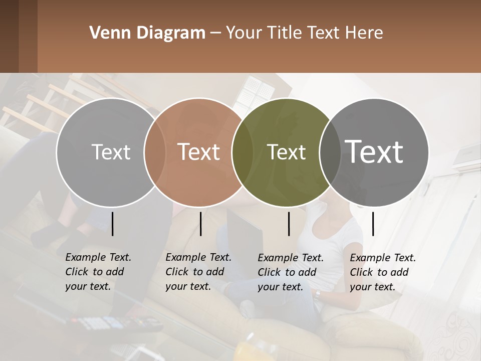 A Man And Woman Sitting On A Couch With A Child PowerPoint Template