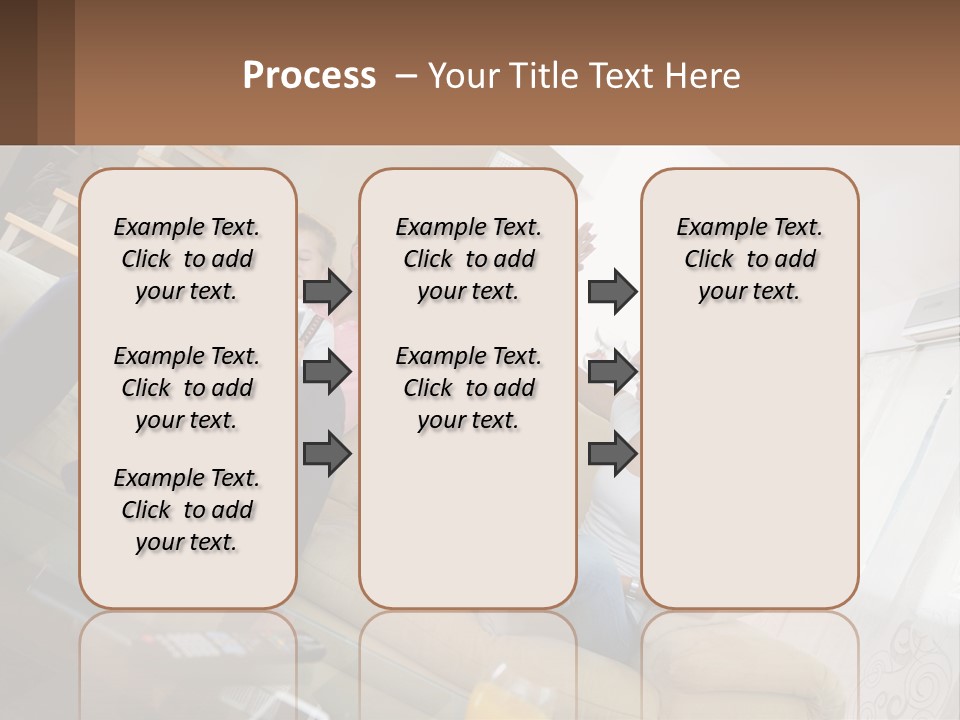 A Man And Woman Sitting On A Couch With A Child PowerPoint Template
