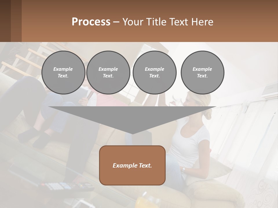 A Man And Woman Sitting On A Couch With A Child PowerPoint Template