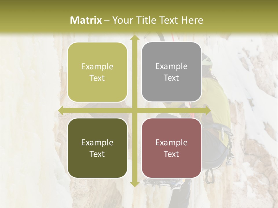 A Man Climbing Up The Side Of A Mountain PowerPoint Template