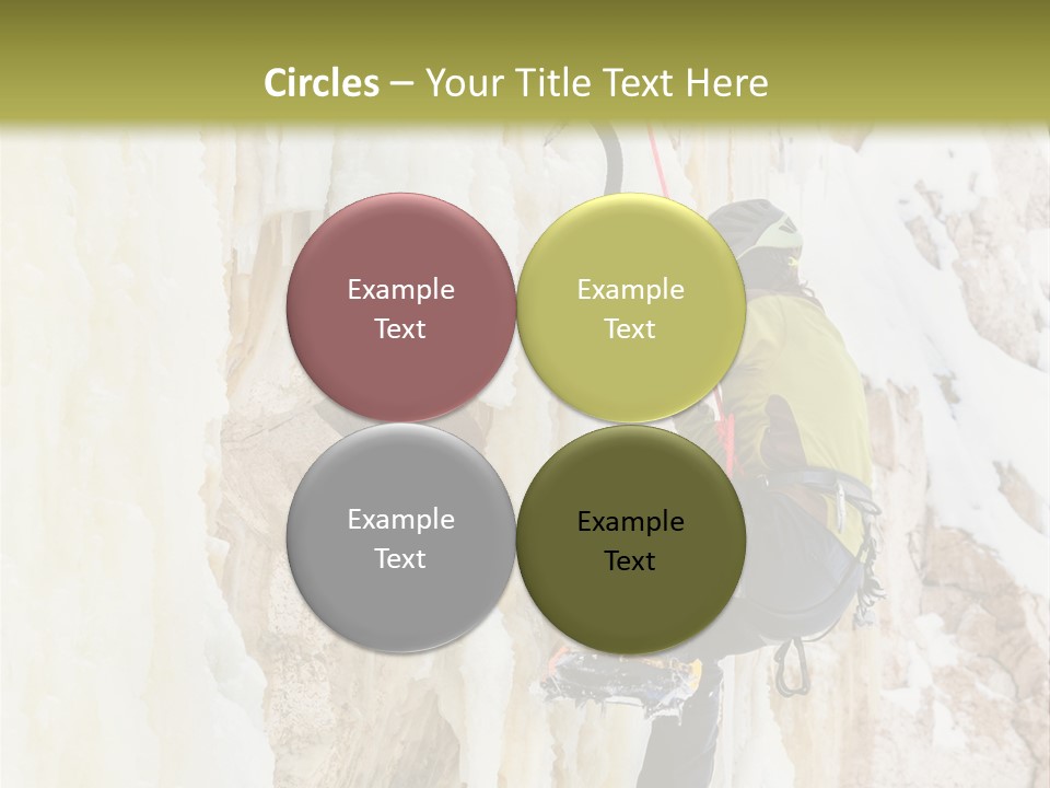 A Man Climbing Up The Side Of A Mountain PowerPoint Template