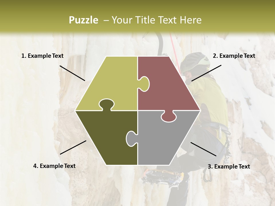 A Man Climbing Up The Side Of A Mountain PowerPoint Template