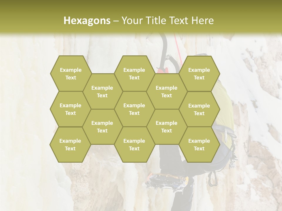 A Man Climbing Up The Side Of A Mountain PowerPoint Template