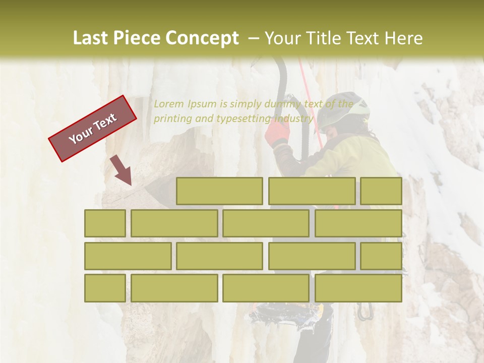A Man Climbing Up The Side Of A Mountain PowerPoint Template