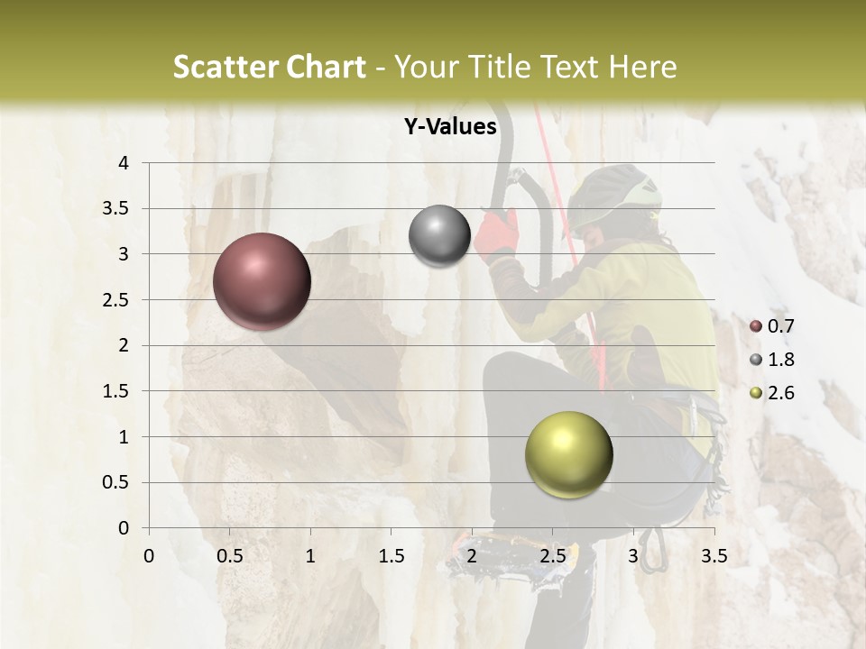 A Man Climbing Up The Side Of A Mountain PowerPoint Template