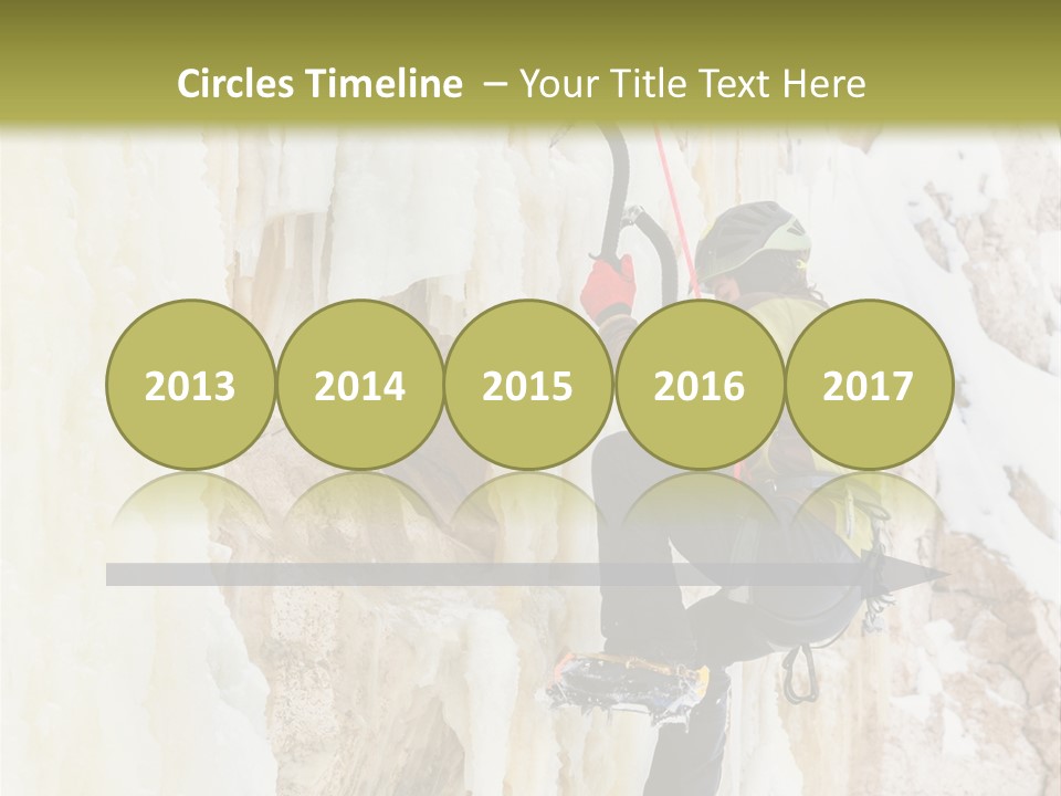 A Man Climbing Up The Side Of A Mountain PowerPoint Template