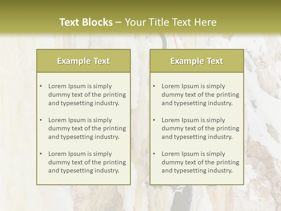 A Man Climbing Up The Side Of A Mountain PowerPoint Template