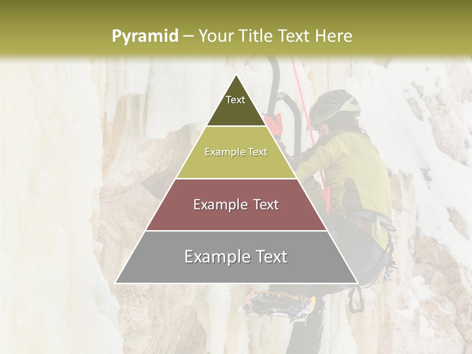 A Man Climbing Up The Side Of A Mountain PowerPoint Template