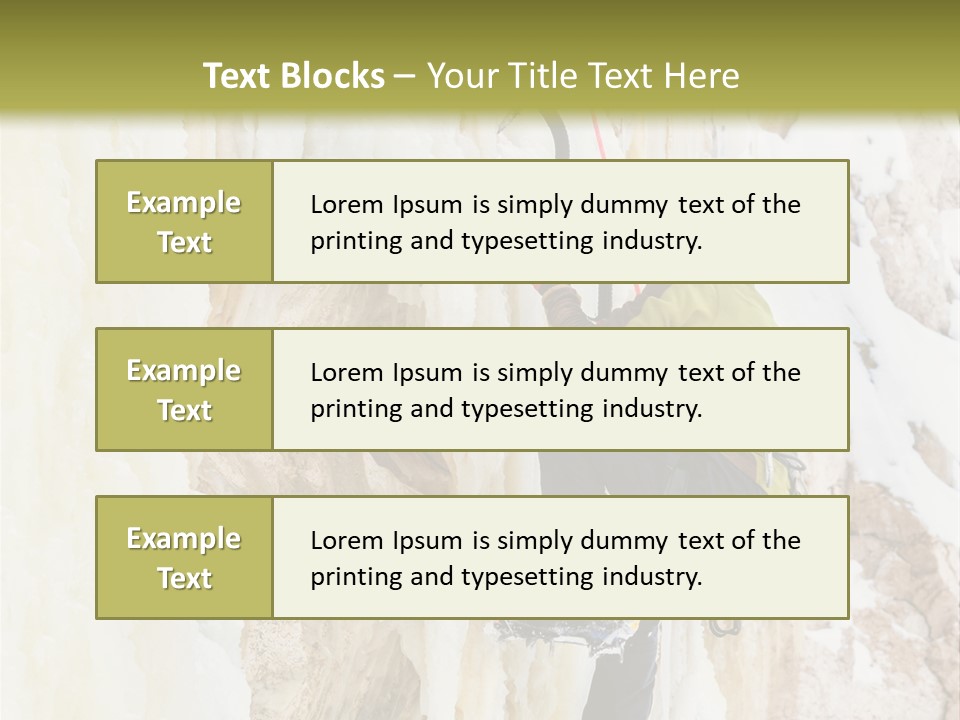 A Man Climbing Up The Side Of A Mountain PowerPoint Template
