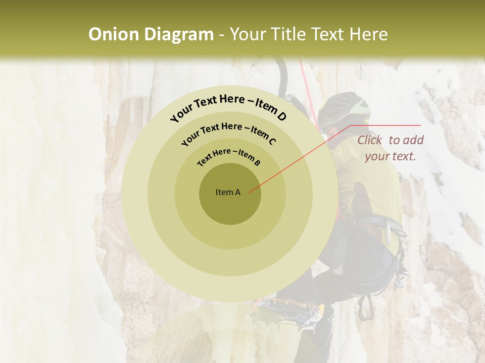 A Man Climbing Up The Side Of A Mountain PowerPoint Template
