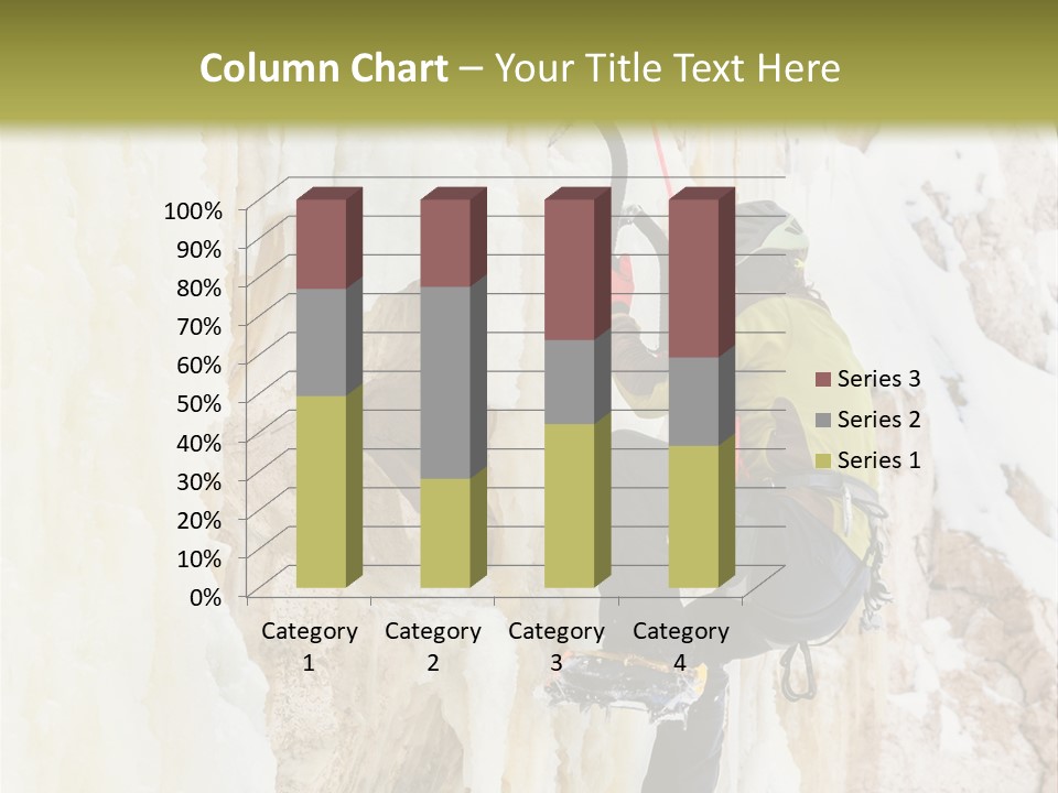A Man Climbing Up The Side Of A Mountain PowerPoint Template