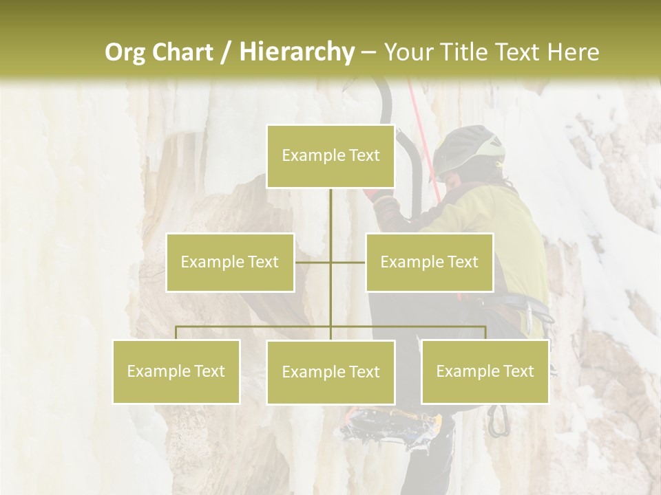 A Man Climbing Up The Side Of A Mountain PowerPoint Template