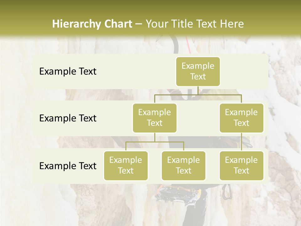 A Man Climbing Up The Side Of A Mountain PowerPoint Template