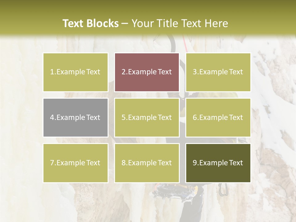 A Man Climbing Up The Side Of A Mountain PowerPoint Template