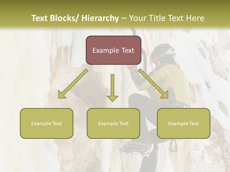 A Man Climbing Up The Side Of A Mountain PowerPoint Template