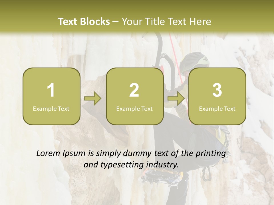 A Man Climbing Up The Side Of A Mountain PowerPoint Template