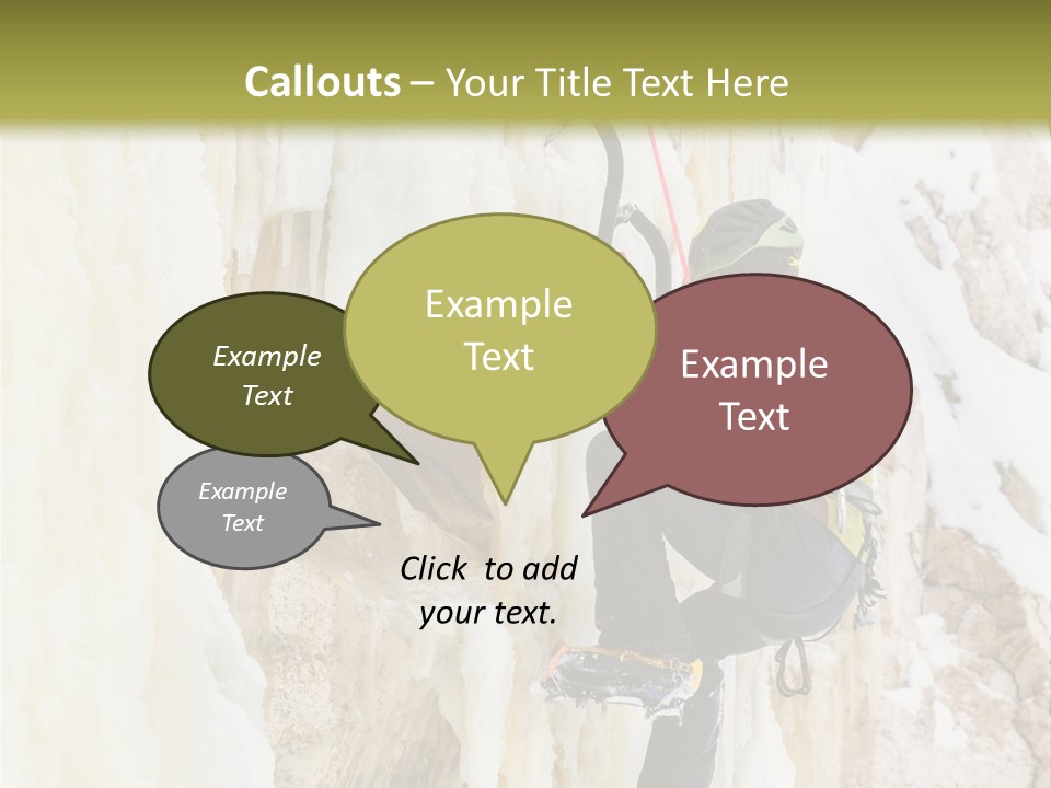 A Man Climbing Up The Side Of A Mountain PowerPoint Template