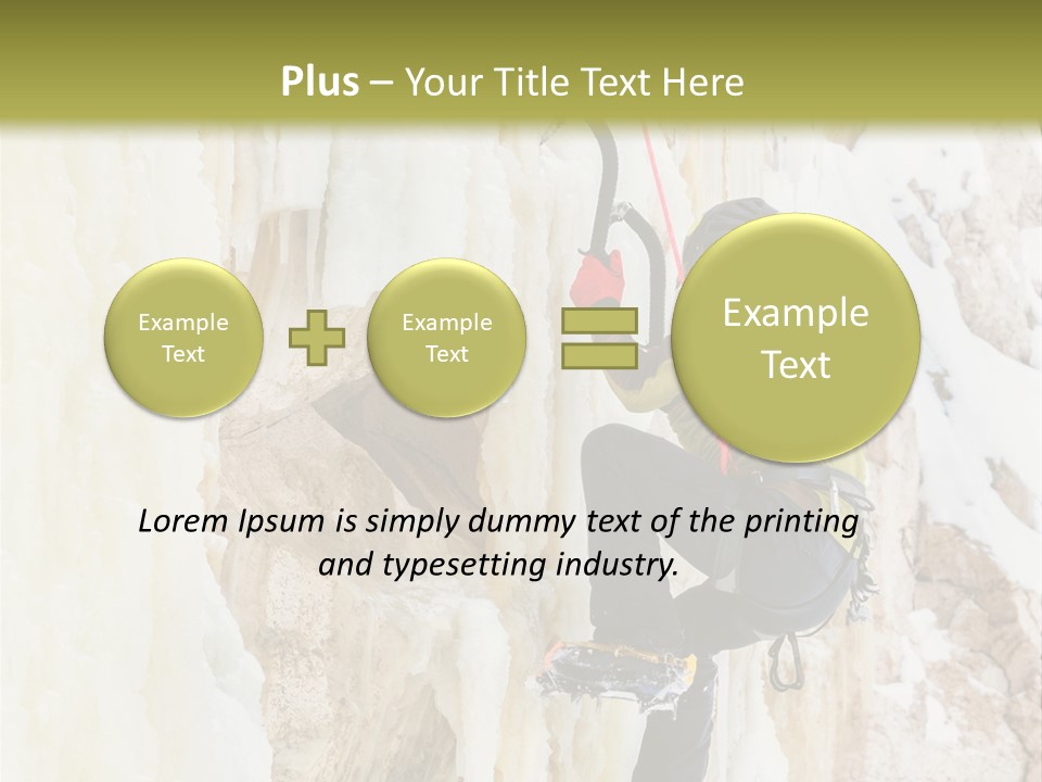 A Man Climbing Up The Side Of A Mountain PowerPoint Template