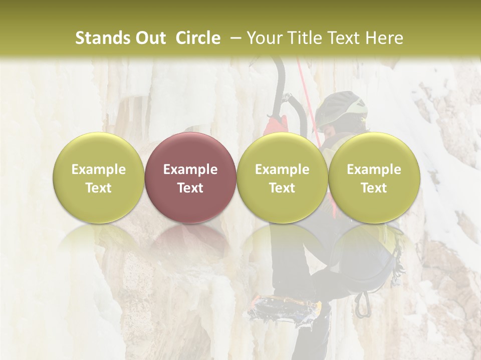 A Man Climbing Up The Side Of A Mountain PowerPoint Template