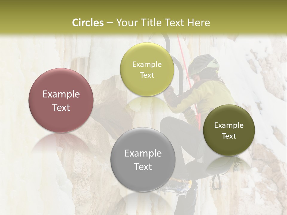 A Man Climbing Up The Side Of A Mountain PowerPoint Template