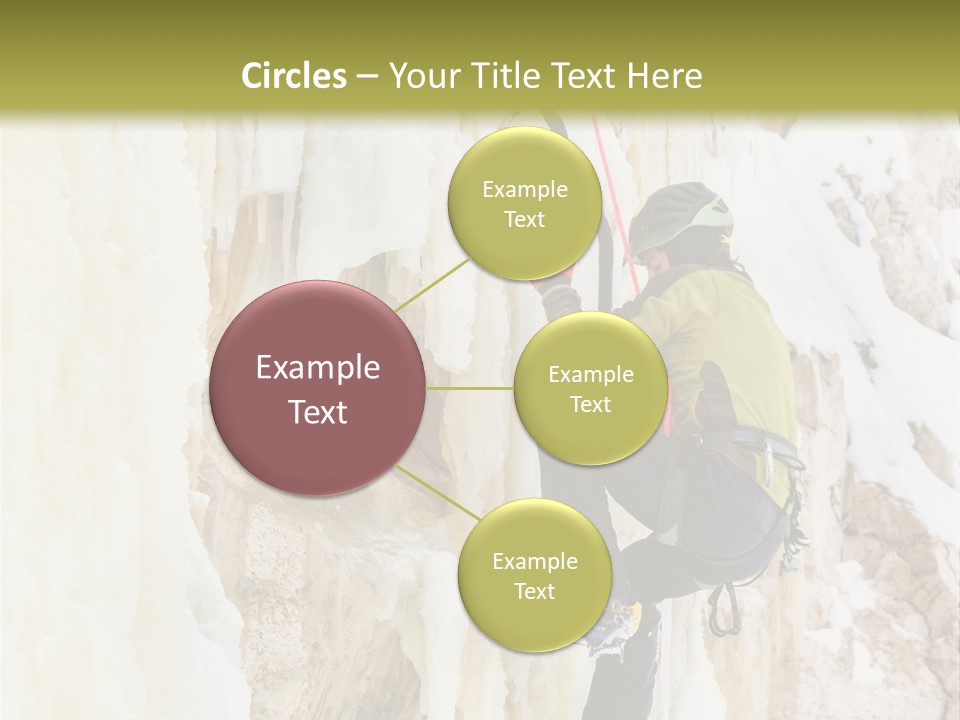 A Man Climbing Up The Side Of A Mountain PowerPoint Template