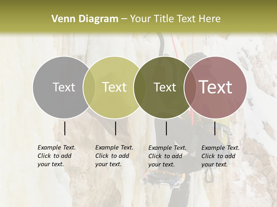 A Man Climbing Up The Side Of A Mountain PowerPoint Template