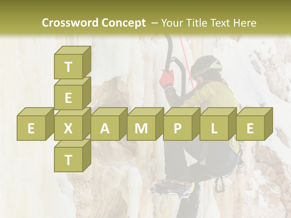 A Man Climbing Up The Side Of A Mountain PowerPoint Template