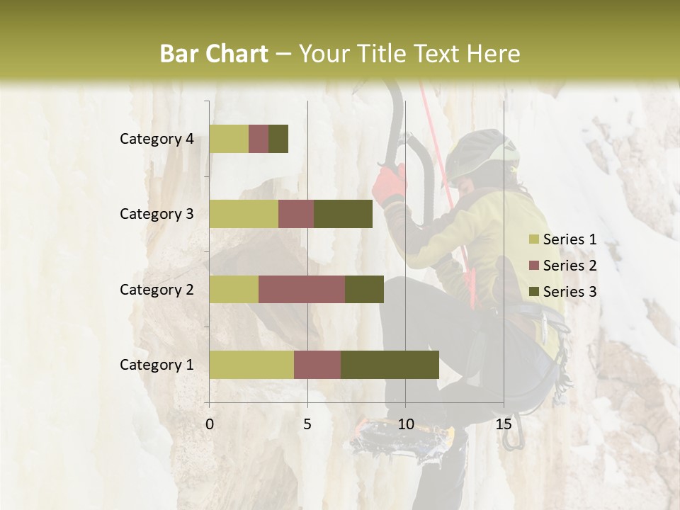 A Man Climbing Up The Side Of A Mountain PowerPoint Template
