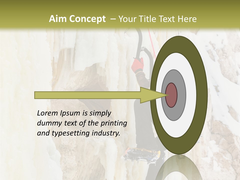 A Man Climbing Up The Side Of A Mountain PowerPoint Template