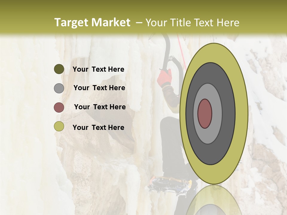 A Man Climbing Up The Side Of A Mountain PowerPoint Template