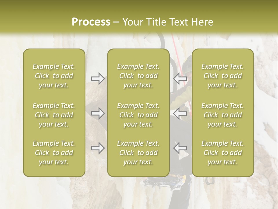 A Man Climbing Up The Side Of A Mountain PowerPoint Template