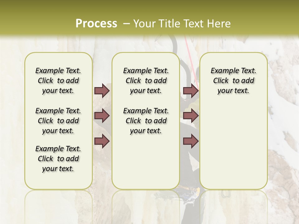 A Man Climbing Up The Side Of A Mountain PowerPoint Template