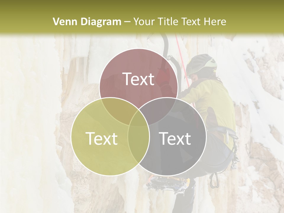 A Man Climbing Up The Side Of A Mountain PowerPoint Template