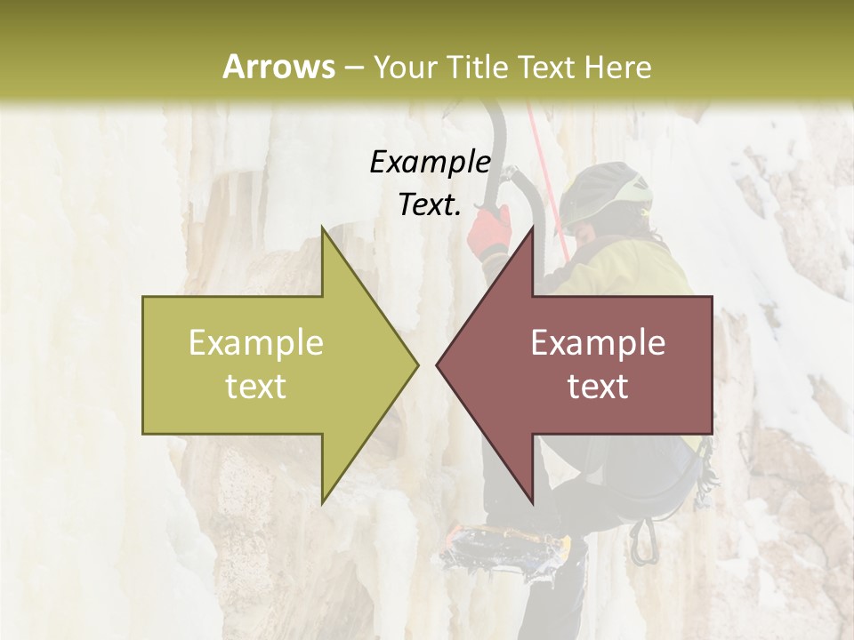 A Man Climbing Up The Side Of A Mountain PowerPoint Template