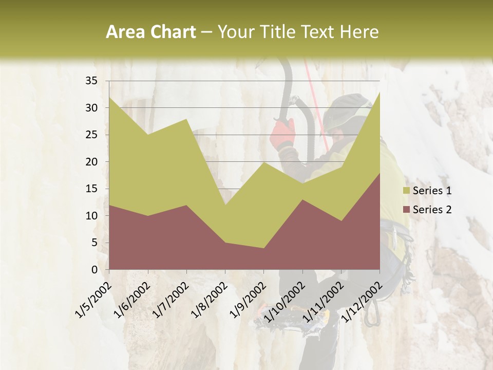 A Man Climbing Up The Side Of A Mountain PowerPoint Template