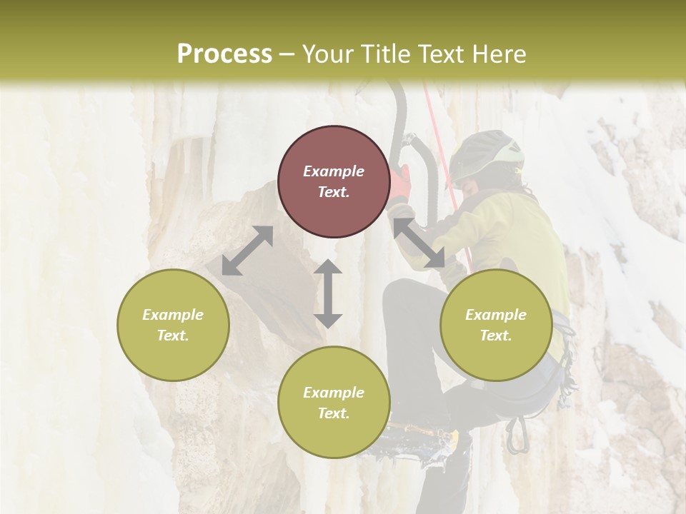 A Man Climbing Up The Side Of A Mountain PowerPoint Template