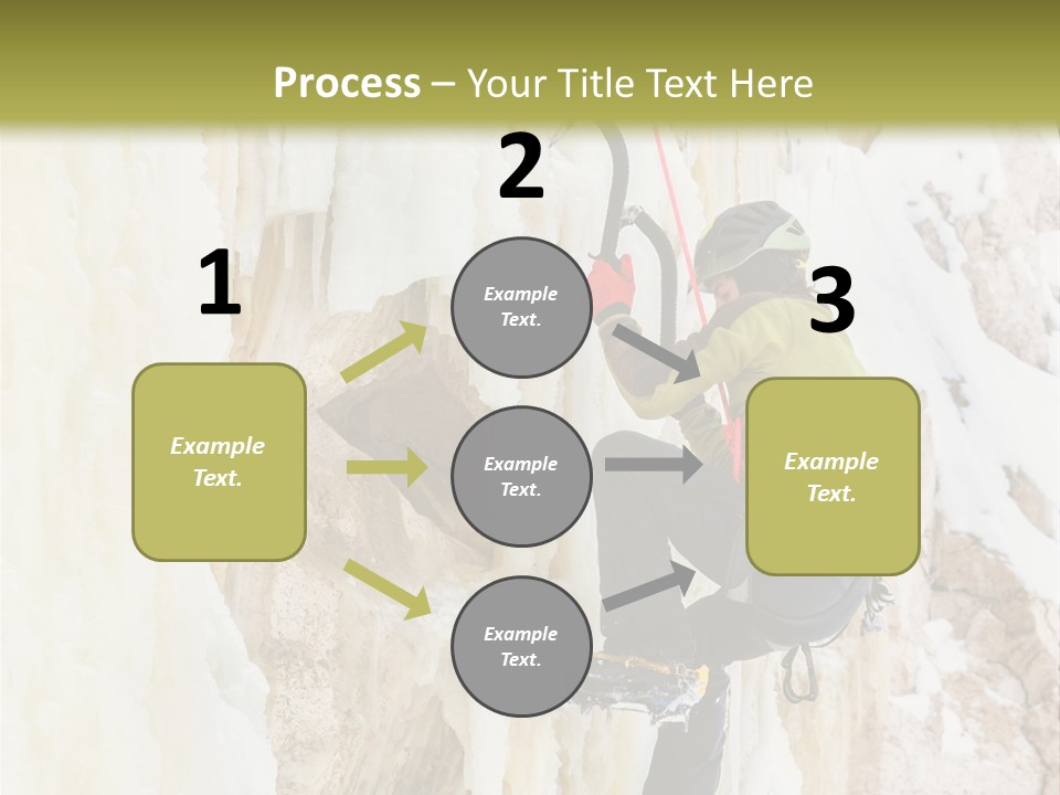A Man Climbing Up The Side Of A Mountain PowerPoint Template